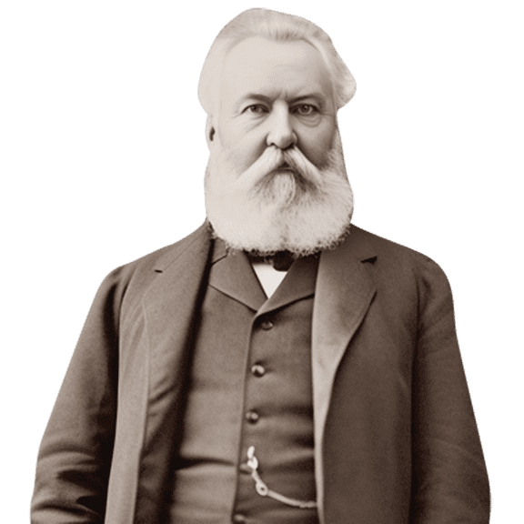 Alexander Graham Bell (BW) Half Body Buddy Cutout