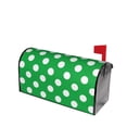 thumbnail image 2 of Bingfone Green And White Polka Dot Magnetic Mailbox Cover Standard Size for Garden Yard Outdoor Decorations-25.5x21 in, 2 of 7