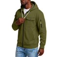 thumbnail image 5 of Rvwovn Men's Zip Up Hooded Jacket Utility Multi-Pocket Casual Fall Winter Outerwear Sizes S-3X, 5 of 7