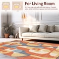 thumbnail image 2 of ODIKA 8'x10' Machine Washable Non-Slip Area Rug, Vibrant Geometric with Artistic Swirls and Colorful Motifs High Traffic Rug, Orange, 146169, 2 of 7