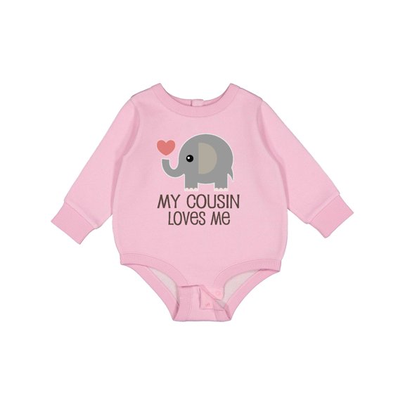 Inktastic My Cousin Loves Me Baby Fleece Bodysuit