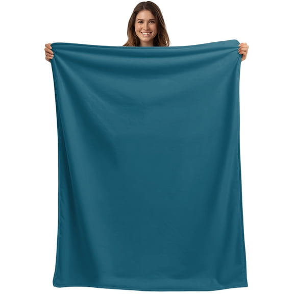 Throw Blanket Dark Teal Blankets and Throws, Solid Green Color Blanket for Couch Bed Sofa Chair, Soft Cozy Warm Flannel Fleece Blankets for All Season Home Decor 40x50 Inch