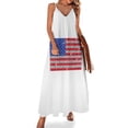 thumbnail image 1 of Vestido elegante sin mangas con pegatinas de purpurina y bandera estadounidense, vestido de noche elegante y elegante para bodas, vestido de verano suelto, 1 of 7