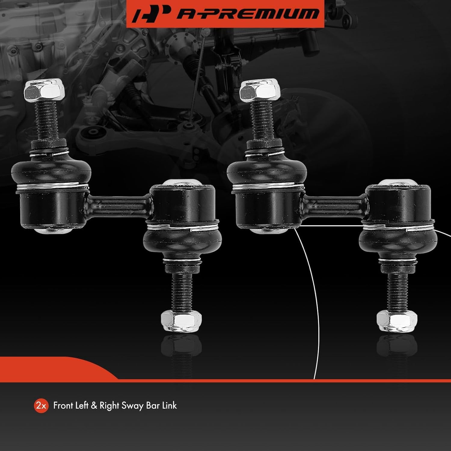 A-Premium 2 x Front Sway Bar Link Stabilizer Link Kit Compatible with Subaru Forester 2003-2013, Impreza 2002-2015, Legacy 2005-2009, Outback 2005-2009, Replace# K750049, 20420AG00A