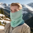 thumbnail image 2 of Unique Bargains 1 Pc Cooling Face Scarf Mask Face Mask for Outdoor Cycling White Green Blue, 2 of 6