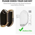 thumbnail image 2 of Key Fob Cover Compatible with Kia Telluride Sorento K4 K5 EV5 Sportage Carnival GT-Line Soft TPU Leather Keychain Case Holder Protector,Black, 2 of 7