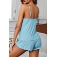 thumbnail image 3 of Ekouaer Sexy Ribbed Pajamas Set 2 Piece Lingerie V Neck Pjs Cami Shorts Set Cute Nightwear for Women, 3 of 6