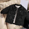 thumbnail image 2 of DJDLJWCJ Girls Winter Warm Jacket Long Sleeve Thicken Puffer Jacket Solid Color Casual Down Coat Black Size 12M, 2 of 4