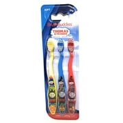 Thomas the Train & Friends Soft Toothbrushes 3 Pack Brush Buddies (Blue, Yellow, Red)