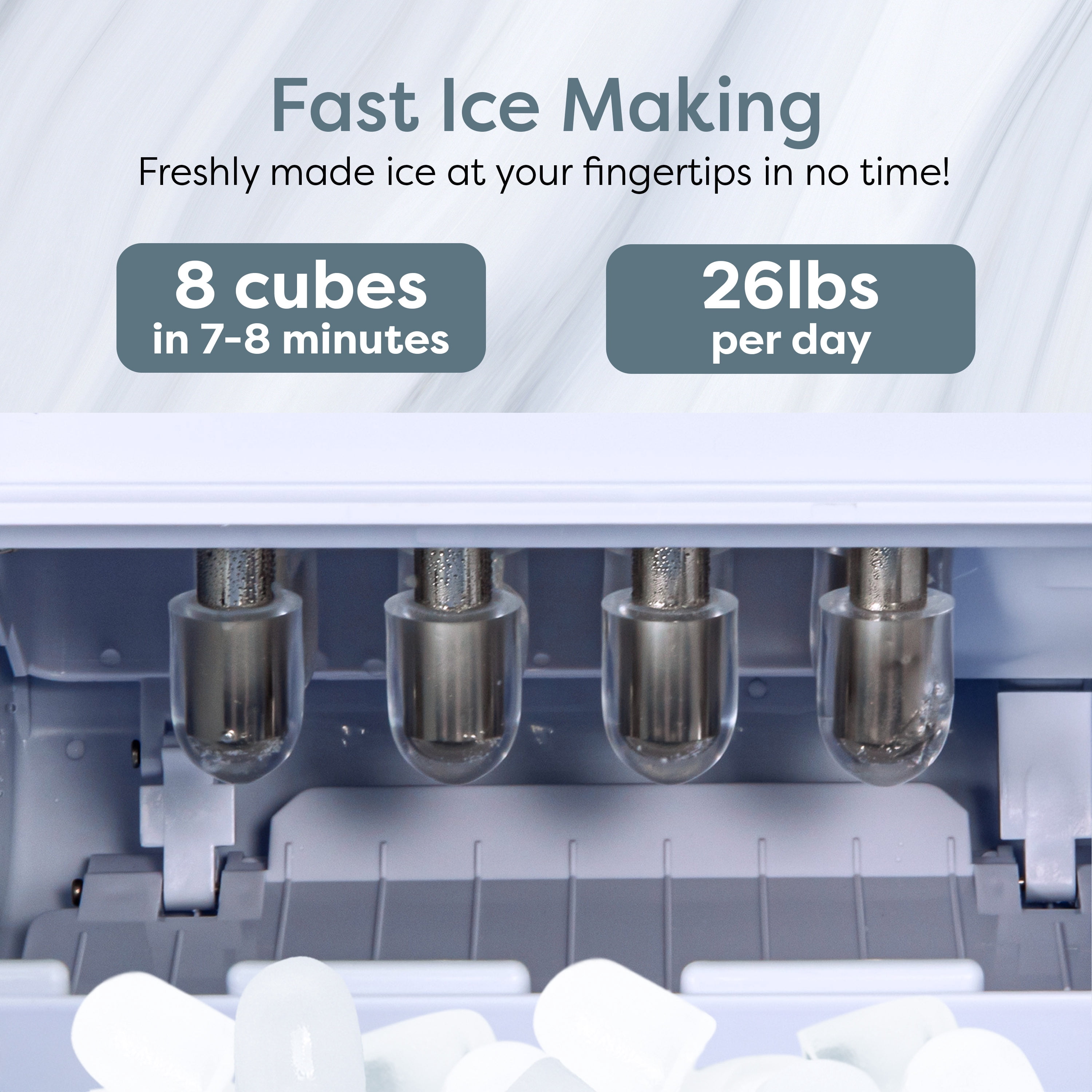 Igloo 26-Pound Automatic Portable Countertop Ice Maker Machine, White