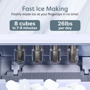 Igloo 26-Pound Automatic Portable Countertop Ice Maker Machine, Stainless Steel