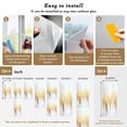 thumbnail image 6 of Abstract Gold Window Privacy Film, Modern Minimalist Art White Gray Ripple Static Cling UV Sun Blocking Heat Control Window Tint, Non-Adhesive One Way Windows Privacy Cover 17.7''x78.7'', 6 of 7