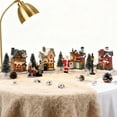 thumbnail image 4 of Christmas Village Sets 12 Pcs LED Lighted Houses with Figurines, Resin Winter Village Display for Christmas Town Scene Desktop Table Indoor Room Decorations, 4 of 9