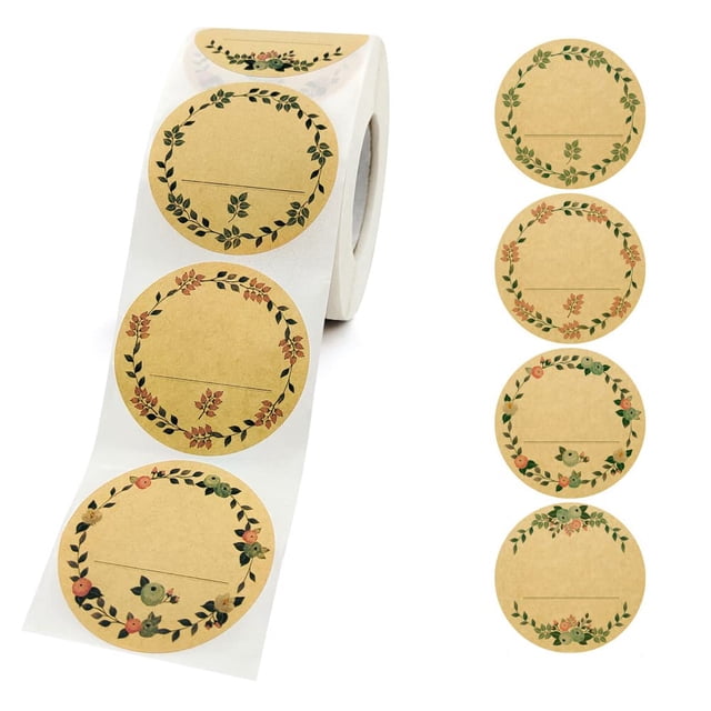 Rollo de 500 pegatinas adhesivas (5 x 5 cm) para propietarios de tiendas, manualidades, etiquetas para tarros y conservas, etiquetas de precios