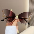 thumbnail image 3 of Hot selling new large frame diamond inlaid butterfly sunglasses retro glasses women's high-end sunglasses UV resistant, 3 of 10