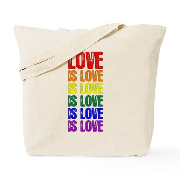 CafePress - Love Is Love Is Love Tote Bag - Unisex Canvas Tote Bag, Beige, 1-Piece
