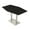 Black Cypress w/Silver Base, variant on Hexagon Bistro Height Meeting Table Double Metal Base 46x84 Bar Table