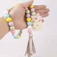 thumbnail image 4 of OutmaxHome Easter Eggs Rope Wooden Beads Hanging Decorations Colorful Spring Easter Decor, 4 of 8