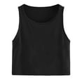 thumbnail image 2 of FRSASU Plus Size Tops Clearance Women Workout Tops for Women Cropped Tank Tops Dance Tops Sport Yoga Shirts, 2 of 8