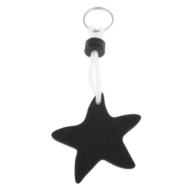 Llavero flotante de espuma EVA en forma de estrella de vela de yate Agua Negro Cola Llavero Flotante