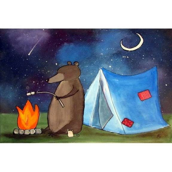 Marmont Hill "Toasting Marshmallows" by Andrea Doss Painting Print on Wrapped Canvas