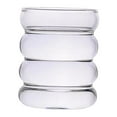 thumbnail image 3 of Tongina Ribbed Glass Cup, Wavy Glasses, Tableware, Beer Glasses, Iced Coffee Glasses for Milk, Mixed Drinks, Iced Coffee, Juice, 3 of 7