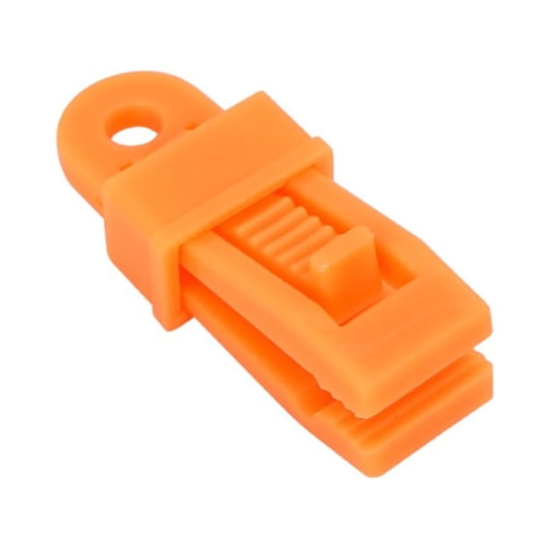 Eigraketly Clip para tienda, portátil, reutilizable, desmontable, a prueba de viento, resistente, antideslizante, para senderismo, toldo, carpas Naranja