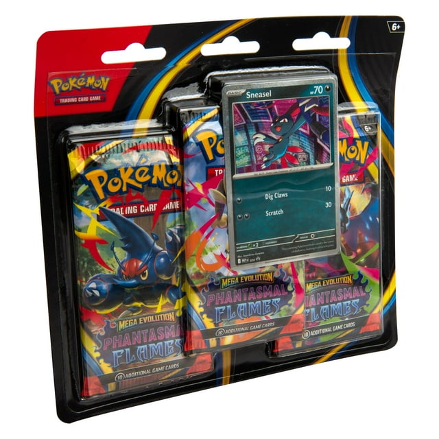 Pokemon TCG: Mega Evolution—Phantasmal Flames Three-Booster Blister - Receive 1 at Random!