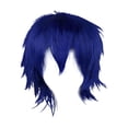 thumbnail image 4 of Peluca Corta de Cosplay, Anime Resistente Al Calor Unisex Moda Básica en Capas Spiky Peluca para Disfraz de Halloween Hombres Cosplayer Mascu , Azul Macarena Peluca corta para hombre, 4 of 8