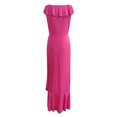 thumbnail image 5 of Vestido largo de vacaciones de manga corta con cuello en V informal sólido de verano para mujer a la moda Fridja  bnh6431, 5 of 5