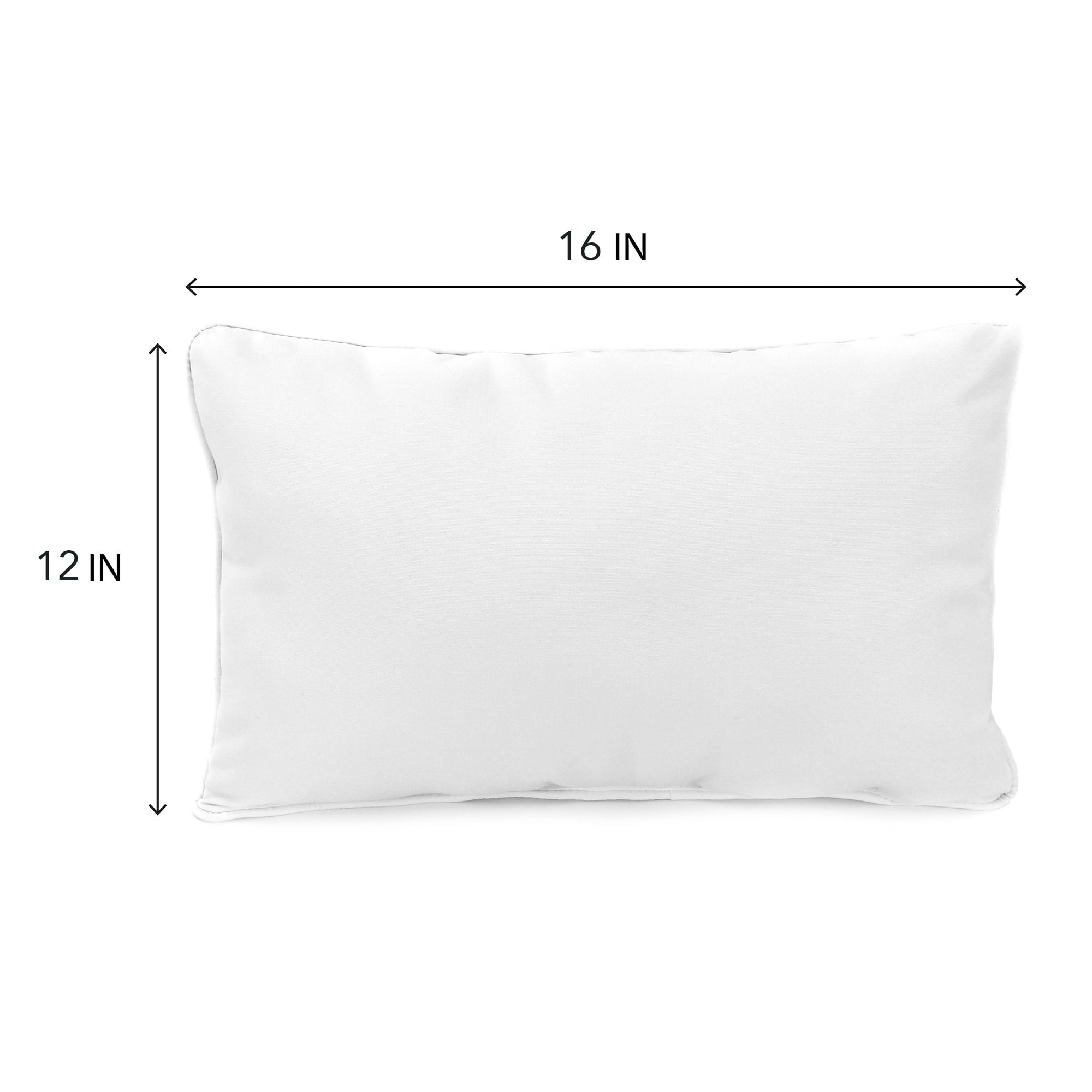Jordan Manufacturing 12" x 16" Rectangular Outdoor Lumbar Throw Pillow with Welt