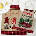 thumbnail image 4 of nvzhuang Christmas Kitchen Aprons Waist Strap Gnome Car Cooking Baking Cleaning Apron Adjustable Waterproof Chefs Apron, 4 of 6