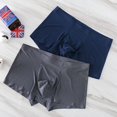 thumbnail image 4 of Ropa interior para hombre, bóxers, para jóvenes, de una pieza, suaves, sexys, transpirables, de talla grande, pantalones de cuatro esquinas, 4 of 6