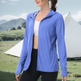thumbnail image 5 of Vivianyo HD Women's Mesh UPF 50+ Sun Protection Jacket, Collared Long Sleeve Side Pocket Lightweight Outdoor Outerwear for Women Running, Women's Blue, Sizes S-3XL, 5 of 7