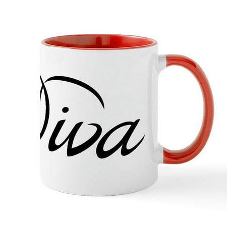 

CafePress - Diva Mug - 11 oz Ceramic Mug - Novelty Coffee Tea Cup