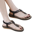 thumbnail image 3 of Gubotare Women Sandals Womens Sandals Comfort Arch Support Sandals Summer Walking Shoes Casual Ankle Elastic Flip Flops Shoes (Black,Size 8.5), 3 of 5