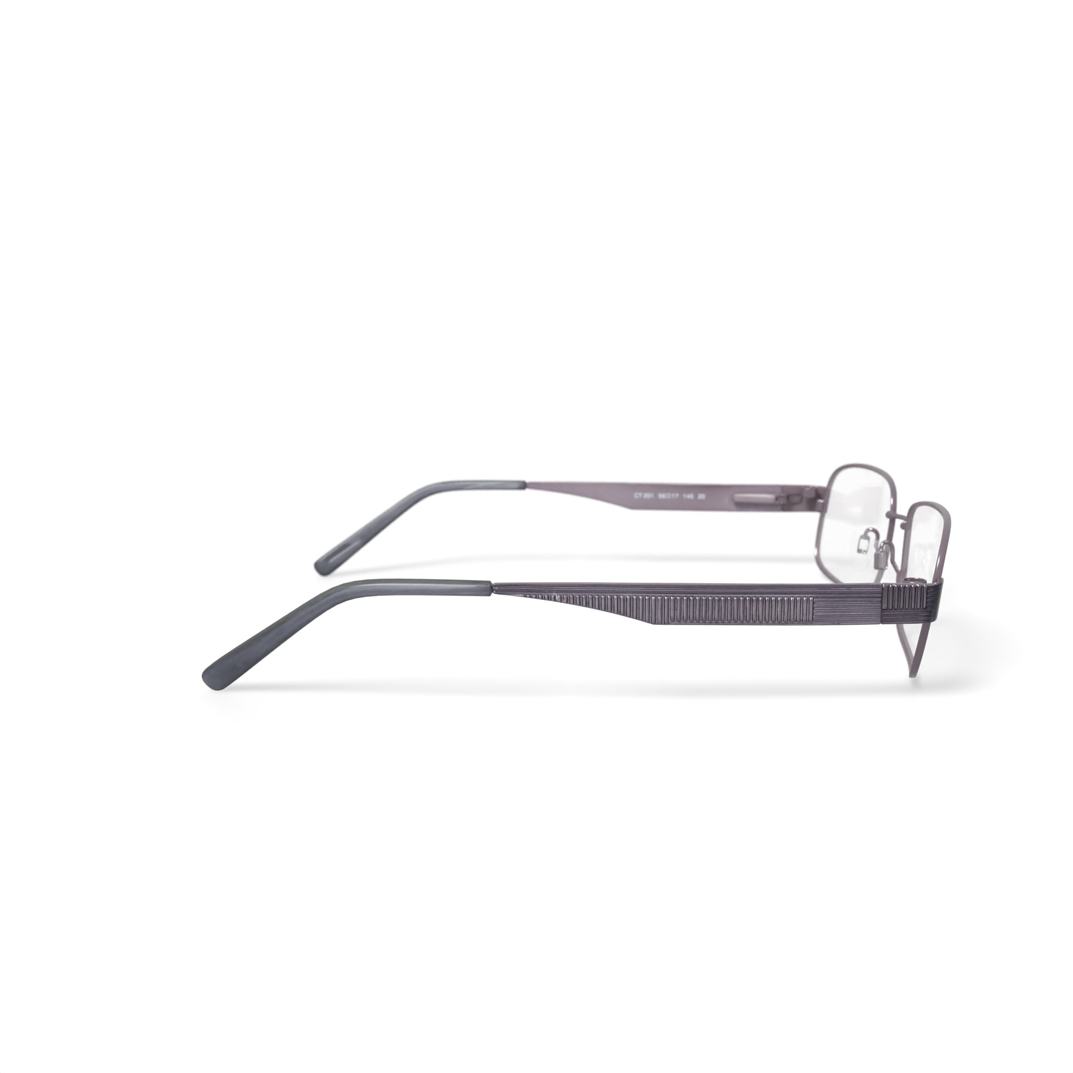 EasyTwist Men's CT201 Rectangular Prescription Eyeglasses with Case, Grey