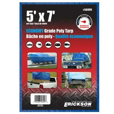 Erickson 5'x7' Blue Economy Poly Tarp