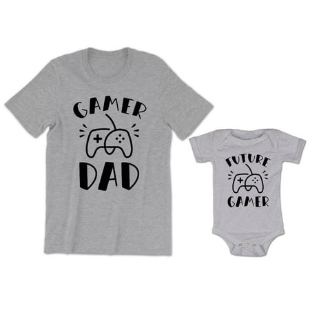 

Gamer Dad Men s T-Shirt Future Gamer Baby Bodysuit Kids Youth Toddler Shirt Matching Outfits