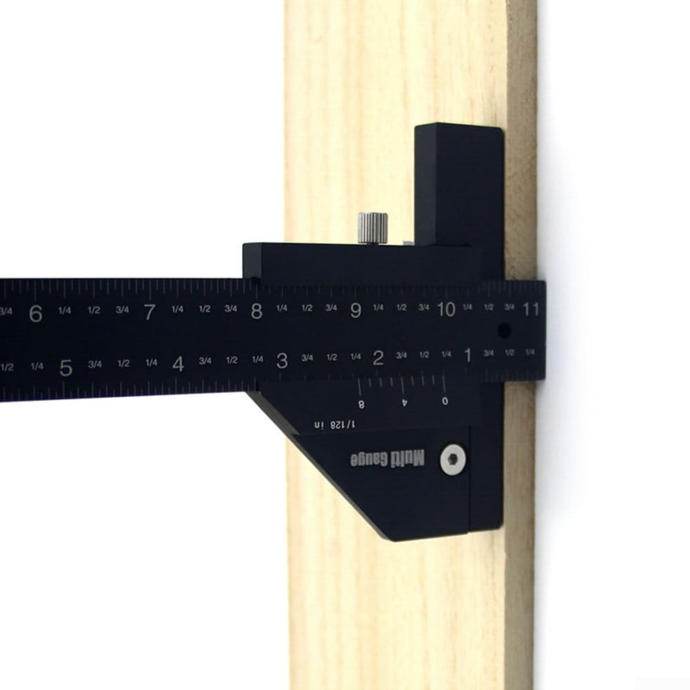 Precision Marking Gauge Ruler T-Type Square Multifunction Woodworking Tool Ruler