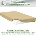 thumbnail image 2 of PRATYUX Short Queen Size Fitted Sheet Only - 800-Thread Count 100% Pure Organic Cotton, 10 inches Deep Pockets Fitted Sheet, Soft, Sateen Weave - Taupe Color, 2 of 7