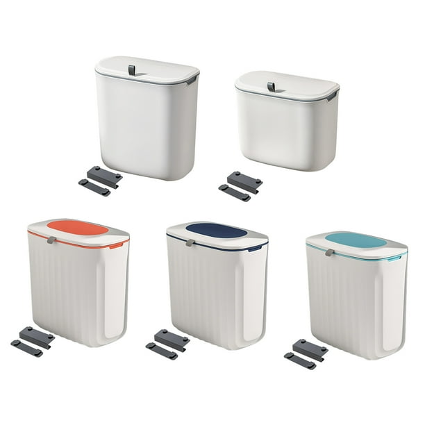 MEGAWHEELS 7/8/9L Wall Mounted Garbage Can Under Sink Garbage Can for