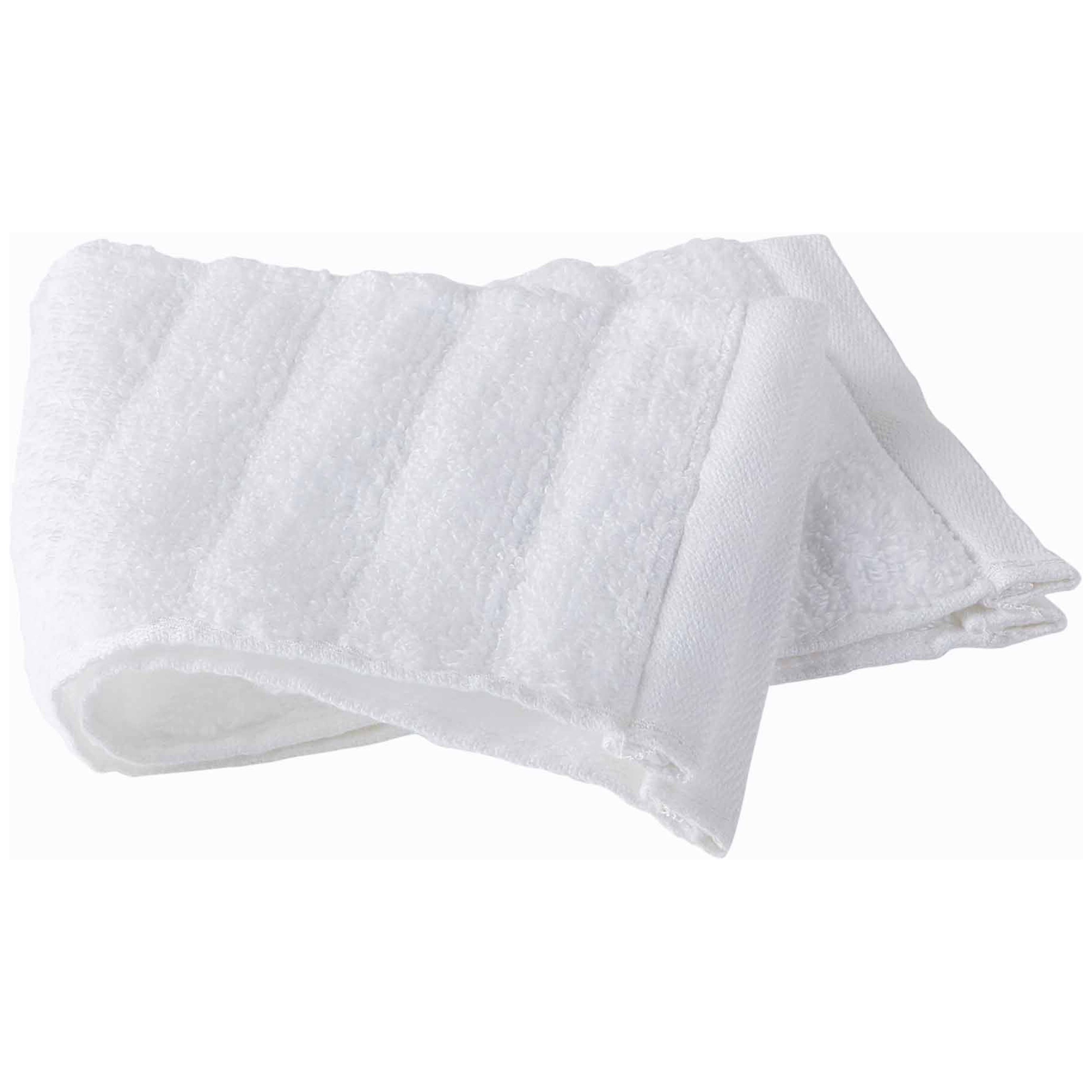 Mainstays 6 Piece Textures Cotton Bath Towel Set,  White - image 3 of 6