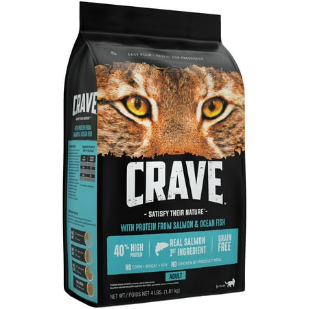 Crave Grain Free Dry Cat Food with Protein from Salmon and ...