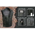 thumbnail image 2 of Event Leather ELM3910 Men's Black Motorcycle Leather Riders Club Style Vest w/ Dual Closure 6X-Large, 2 of 7