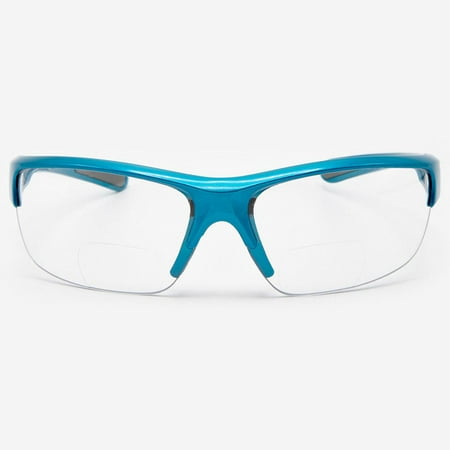 

Bifocal Safety Glasses with Readers Wrap Around Sport Magnifying Safety Reading Protective Goggles for Men and Women Rome in Black 2.75