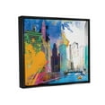 thumbnail image 3 of Stupell Industries Urban City Buildings Collage Graphic Art Jet Black Floating Framed Canvas Print Wall Art, Design by Porter Hastings, 3 of 6