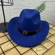 thumbnail image 3 of Sombrero fedora unisex de moda: material de lana, circunferencia de 56-58 cm, adecuado para uso diario/casual, accesorio perfecto para el invierno., 3 of 3