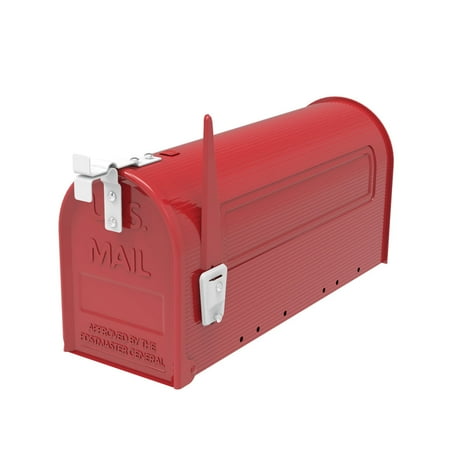 - Zimtown Post Mount Mailbox Red with Flag, Designed for Residential Rural, Extra-Large, Galvanized Steel, for Outdoor Letter Storage