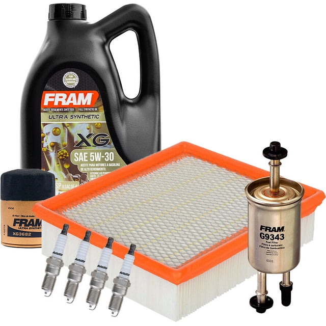 Kit De Afinación Con Aceite 5W30 Sintético, Bujías Cobre, Filtro De Aire, Filtro Para Aceite Sintético Y Filtro De Combustible 8 Piezas Compatible con Ford Ranger L4 2.3L 2004